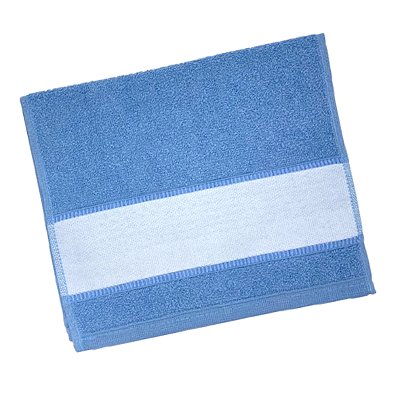 Toalha Lavabo 29x50 Com Barra Para Sublimação - Azul Céu