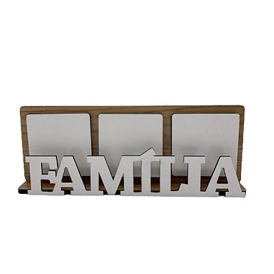 Porta Retrato MDF Dupla Face - FAMILIA