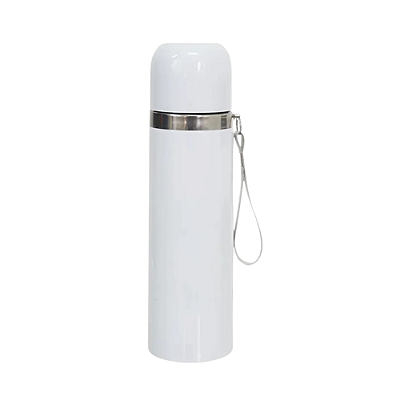 Garrafa Térmica Branca Com Tampa - 500ml