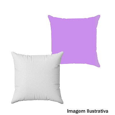 Capa De Almofada 40x40 Em Oxford Branca/Lilas