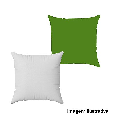 Capa De Almofada 40x40 Em Oxford Branca/Verde Bandeira