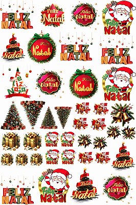 Folha A3 Estampa DTF UV Especial Natal - Mod. 01