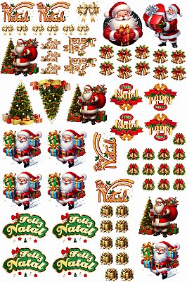 Folha A3 Estampa DTF UV Especial Natal - Mod. 02