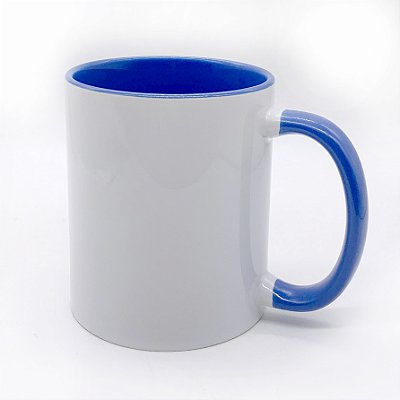 Caneca Alça e Interior Azul Médio