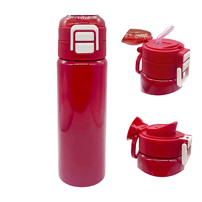 Garrafa Termica 600ml com Bico - Vermelha