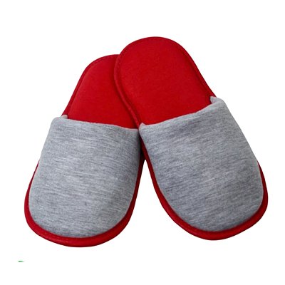 Pantufa Adulta Para Sublimação CINZA / VERMELHO