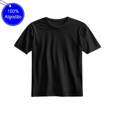 Camiseta Preta 100% ALGODÃO