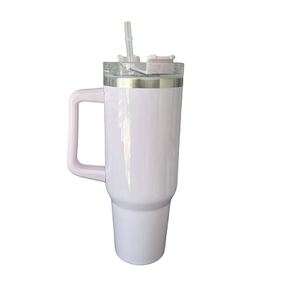 Copo Térmico 1,2 litros LIVE P/ Sublimação Aço Inox BRILHO com Canudo - Lilás