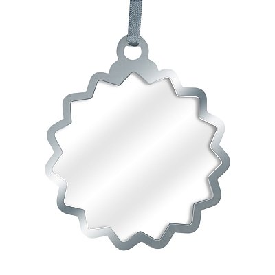 Enfeite Guirlanda PRATA c/ ACRILICO CRISTAL Sublimação