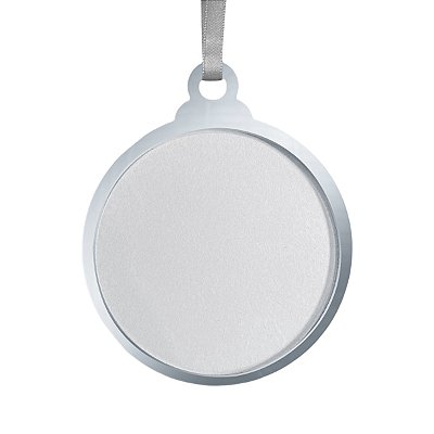Enfeite Bola PRATA c/ MDF Sublimação