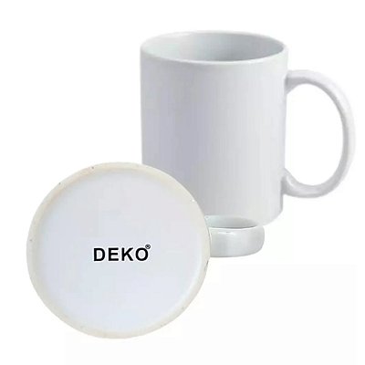 12 Canecas Brancas 325ML DEKO