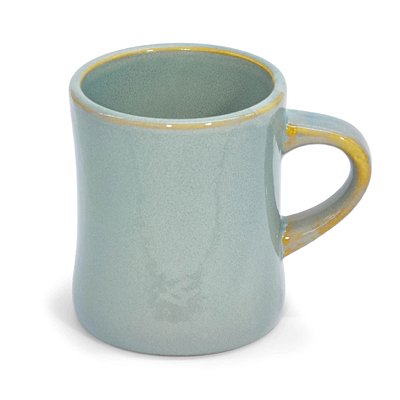 Caneca de Cerâmica Rústica Elemental Verde - 360ml