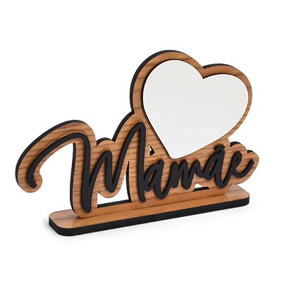 Porta Retrato de MDF Coração Mãe