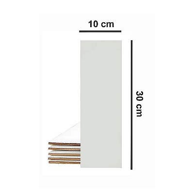 Azulejo de Cerâmica Branco para Sublimação 10x30cm c/ Suporte