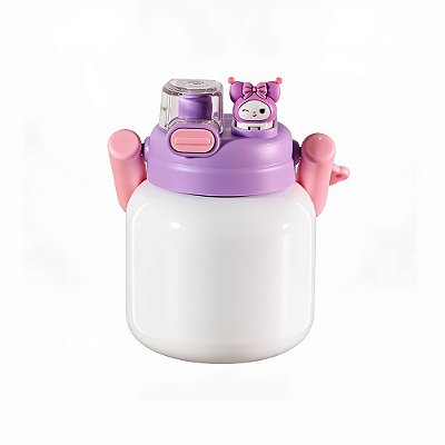 Copo Inox Térmico BABY POP C/ Tampa - ROSA C/ ROXO
