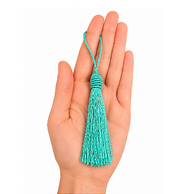 Pingente Tassel PCT C/ 3 unid. - Verde Agua