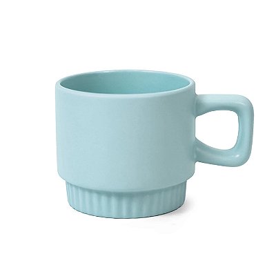 Caneca Empilhável P/ Sublimação com Alça Quadrada - Azul