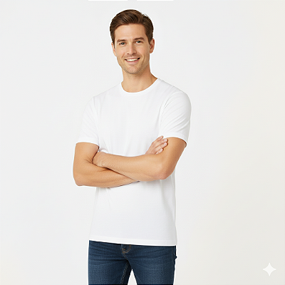 Camiseta Branca Tradicional 100% Poliester