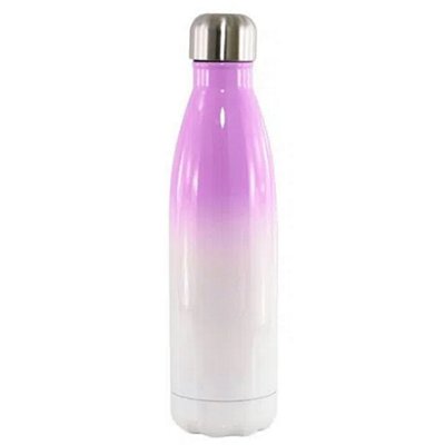 Garrafa Térmica Bicolor Lilás com Parede Dupla - 500ml