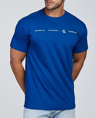 Camiseta Masculina Calvin Klein Básica Azul
