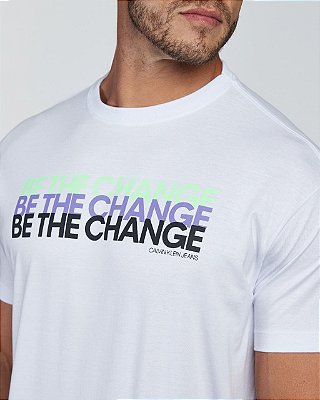 Camiseta Masculina Calvin Klein Be The Change Branca