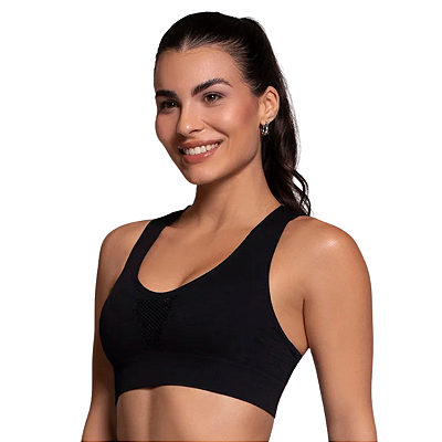 Top Academia Fitness Selene Sem Costura Alta Sustentação