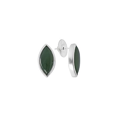 Brinco Navete Jade Verde