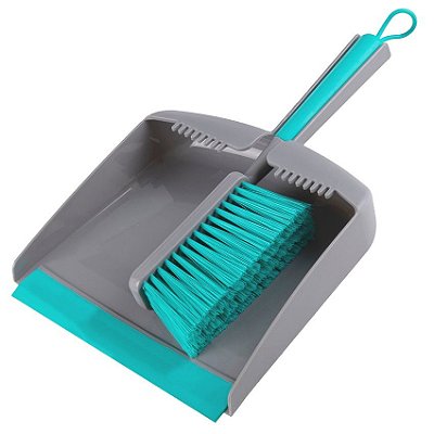 Kit Vassoura e Pá Acoplável Ergonômica c/ Alça