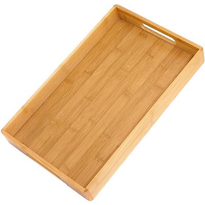 Bandeja p/ Servir em Bambu Retangular
