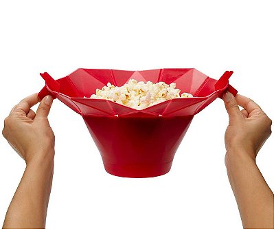 Pipoqueira Dobrável em Silicone p/ Microondas