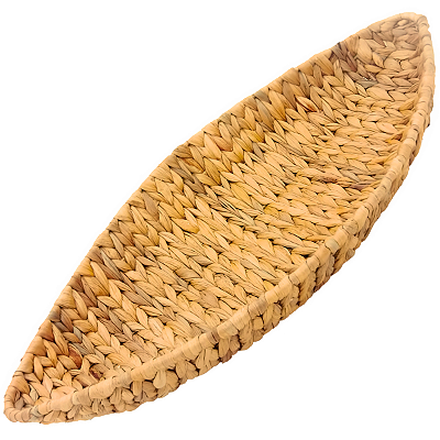 Cesta Oval Multiuso Fruteira em Fibra Natural Grande 46 cm
