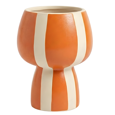 Vaso Decorativo em Cerâmica Listrada