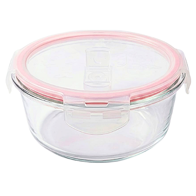 Pote Redondo de Vidro Temperado Hermético com Tampa 900 ml
