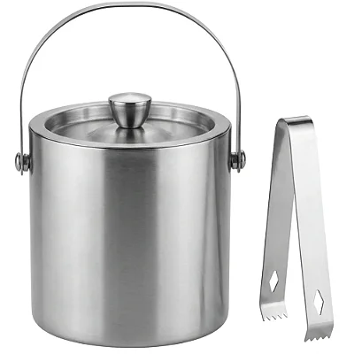 Balde Gelo Térmico Aço Inox com Pegador e Tampa