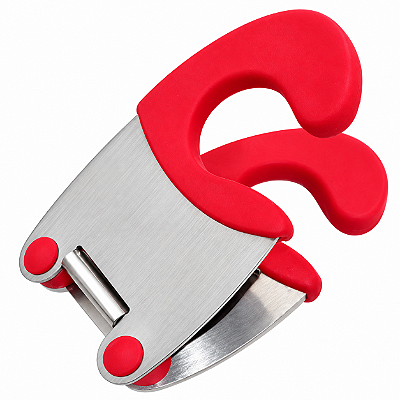 Suporte Apoiador Talher Colher Clip Borda de Panelas Aço Inox Silicone