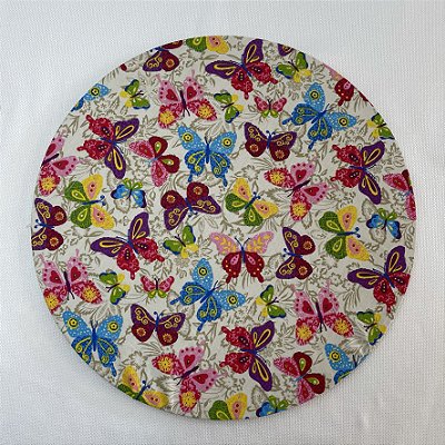 Capa para sousplat - Borboletas coloridas
