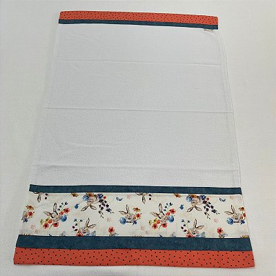 Pano de prato Coelhos fundo Branco