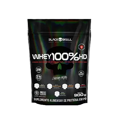 100% Whey 3w Black Skull - 900g