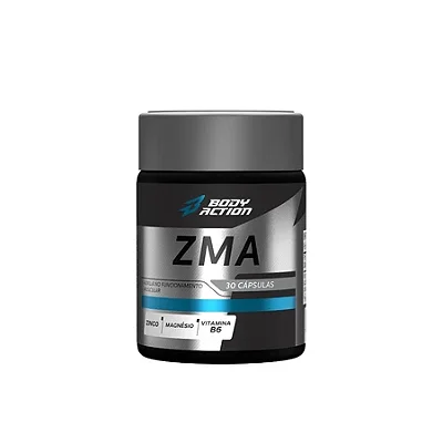 ZMA Zinco Magnésio Vitamina B6 30 Cápsulas Bodyaction