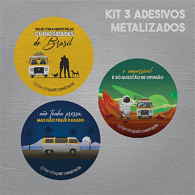 Kit adesivos - Família Pet na Estrada