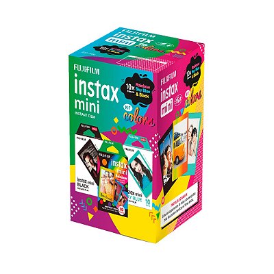 Kit de Filmes Fujifilm Instax Mini Colors 30 Fotos