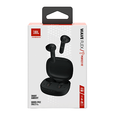 Fone de Ouvido Bluetooth JBL Wave Flex - JBLWFLEX Preto