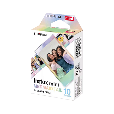 Kit de Filmes Fujifilm Instax Mini Mermaid Tail Cauda Sereia Colorido 10 Fotos