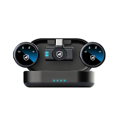 Microfone de Lapela Magnética Sem Fio com Redução de Ruído - Armor - Gshield - Preto