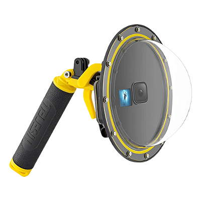 Telesin 30m à prova dwaterproof água 6 dome porta cúpula subaquática habitação caso com flutuante punho gatilho para gopro hero 10 9