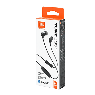 Fone de Ouvido Bluetooth JBL Tune 135BT Preto - Lançamento