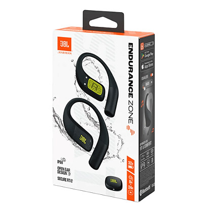 Fone de Ouvido JBL Endurance Zone, Sem fio, Resistência IP68, Tecnologia JBL OpenSound - JBLENDUZONE Preto