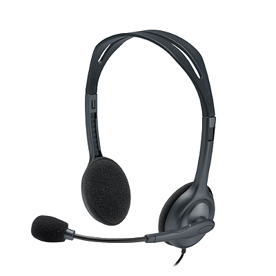 Headset Logitech H111 Estéreo, Conector de áudio de 3,5 mm Cinza