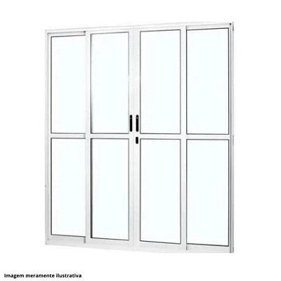 Porta Sacada 4 folhas Branca