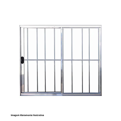 Vitro 2 folhas com grade Brilhante